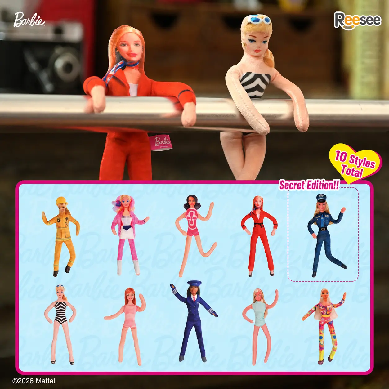 Barbie-Q Plush Blind Box soft barbecue-themed plush dolls with fun grill outfit designs cute display ornaments to brighten up your bedroom and daily bag decor, Back To School