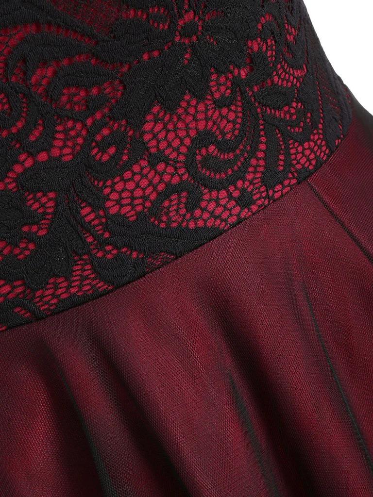 1950S OFF SHOULDER LACE SWING DRESS Formal Womenswear