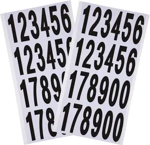 240Pcs 10 Sheets Self Adhesive Vinyl Numbers Stickers Waterproof Reflective Mailbox Numbers Decals for Window Door Address Business and Mailbox Signs, Indoor or Outdoor (3 Inch,Black on White)