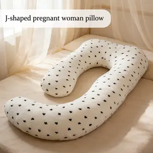 J Shaped Full Body Pillow - Soft Support Maternity Pillow for Pregnant Women & Side Sleepers
