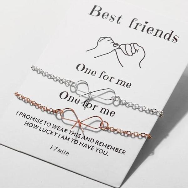 2PCS Minimalist Bow Bracelet Set - Sparkle Silver & Rose Gold Adjustable Chain Jewelry with Gift Card Perfect Cute Dainty Birthday or Valentine's Day Gift for Women, Girls, Wife, Daughter, Girlfriend 2PCS Minimalist Bow Bracelet Set - Sparkle Silver & Rose Gold Adjustable Chain Jewelry with Gift Card Perfect Cute Dainty Birthday or Valentine's Day Gift for Women, Girls, Wife, Daughter, Girlfriend