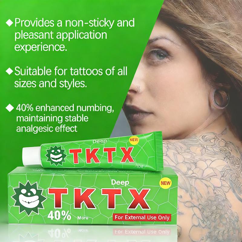 3Pcs TKTX Tattoo Numbing Cream Maximum Strength 40% Enhanced Fast-Acting Topical Anesthetic – Pain Relief for Tattoos, Waxing & Laser Procedures - Black