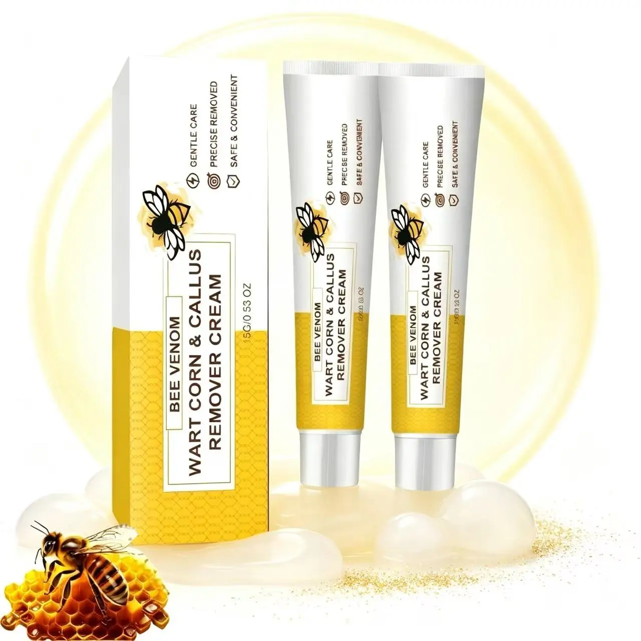 Bee Venom Callus Removal Cream, Gentle Daily Care for Corns, Warts & Rough Skin