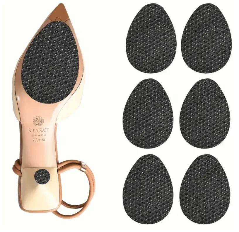 2pcs Non-Slip Shoe Pads For Bottom Of Shoes, Rubber Self Adhesive Anti-Slip Shoe Grips Stickers, High Heels Non-Skid Sole Protector, For Women Sandals Women Pumps White Heels, Boots Accessories For Women