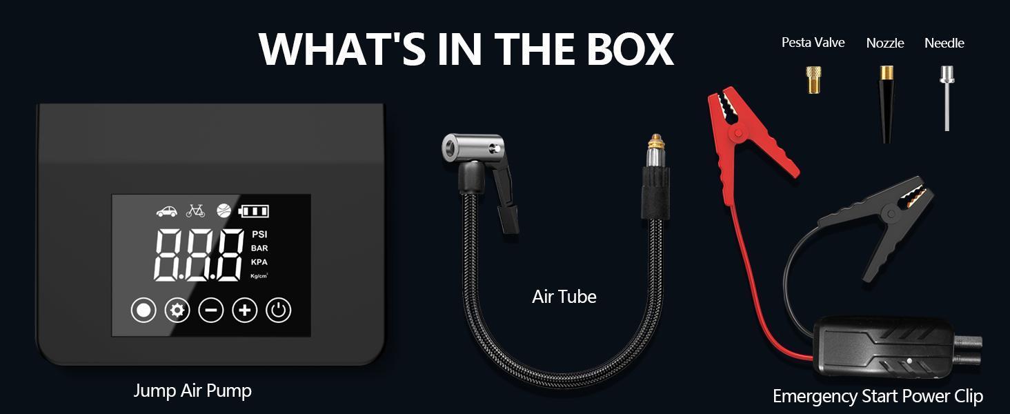 PASLDA portable 4000A Jump Starter with Air Pump: Jump Start Dead Batteries & Inflate Tires Anywhere