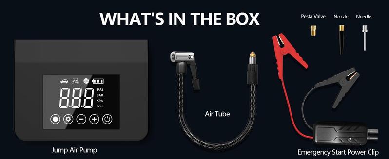 PASLDA portable 4000A Jump Starter with Air Pump: Jump Start Dead Batteries & Inflate Tires Anywhere PASLDA portable 4000A Jump Starter with Air Pump: Jump Start Dead Batteries & Inflate Tires Anywhere