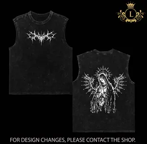 Men’s Oversized Pump Cover Gym T-Shirt, Pray Angel Gothic Graphic Tee, Vintage Washed Workout Shirt, Pump Cover Tank Top, Muscle Tank, Sleeveless Gym Shirt, Dark Aesthetic Gym Streetwear