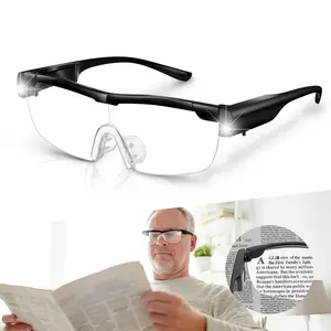 2.5x Magnifying Glasses for Reading - Free Head High Magnification Glasses,Magnifier Eyewear for Close Work Reading Craft,Gift for Women Men Readers