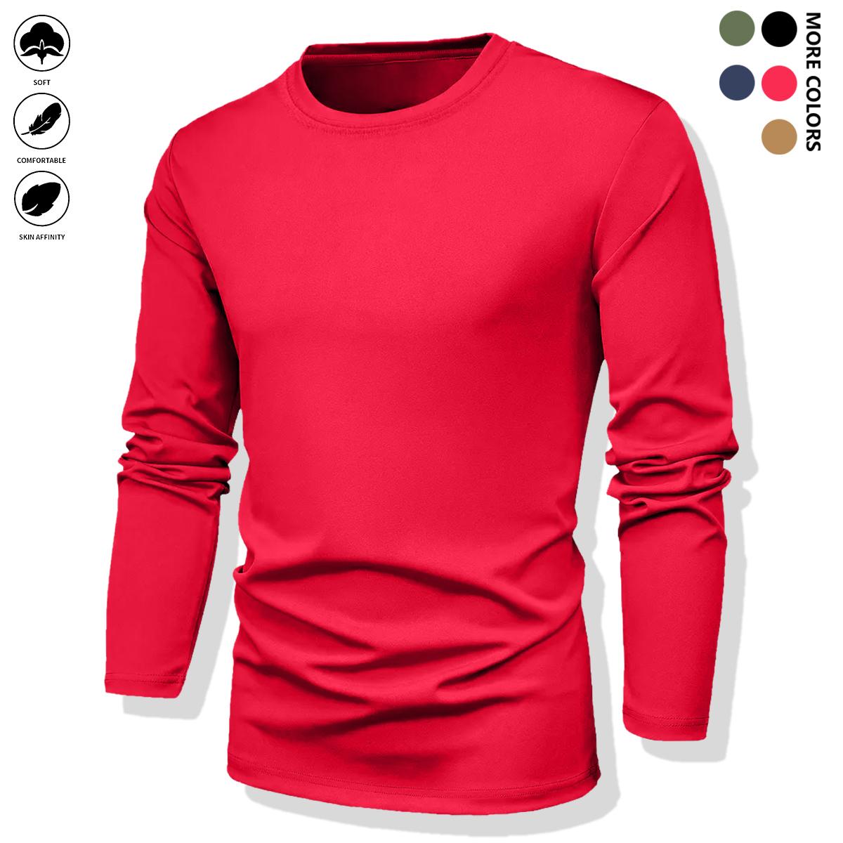 Men's Long Sleeve T-Shirt - Breathable, quick-dry fabric suitable for gym workouts, morning runs, or outdoor activities, providing freedom of movement while staying dry and comfortable