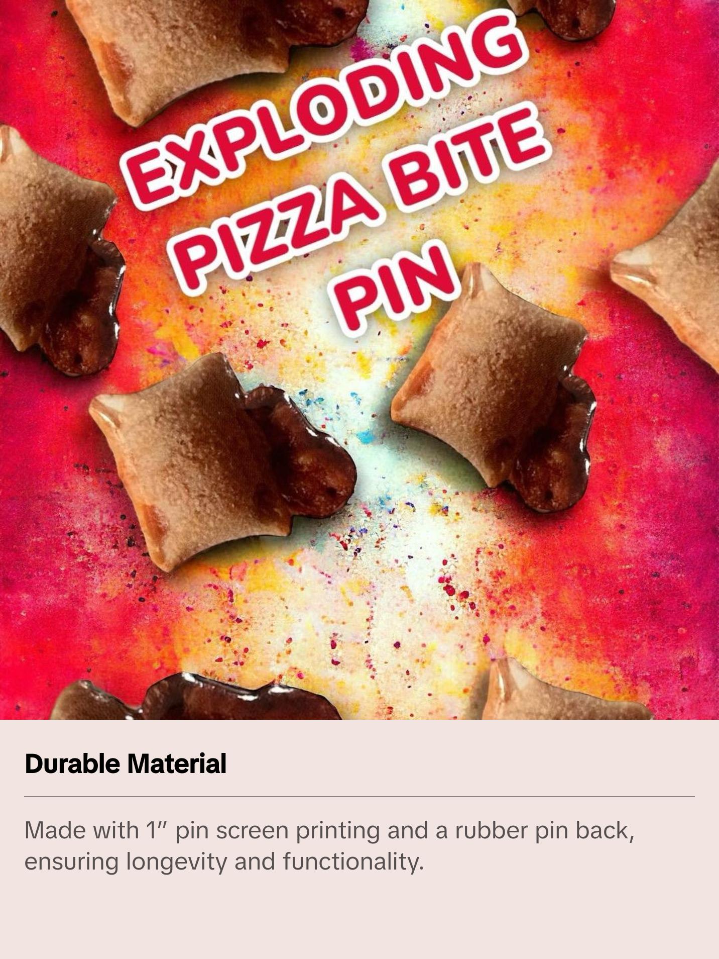 Exploding Pizza Bite Pin