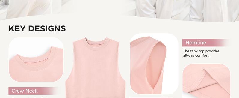 Fisoew Womens Workout Cropped Tank Tops Boxy Loose Fit Casual Sleeveless Shirts Athletic Crew Neck Summer Basic Tees #Springtok #TikTokShopJumpstartSale