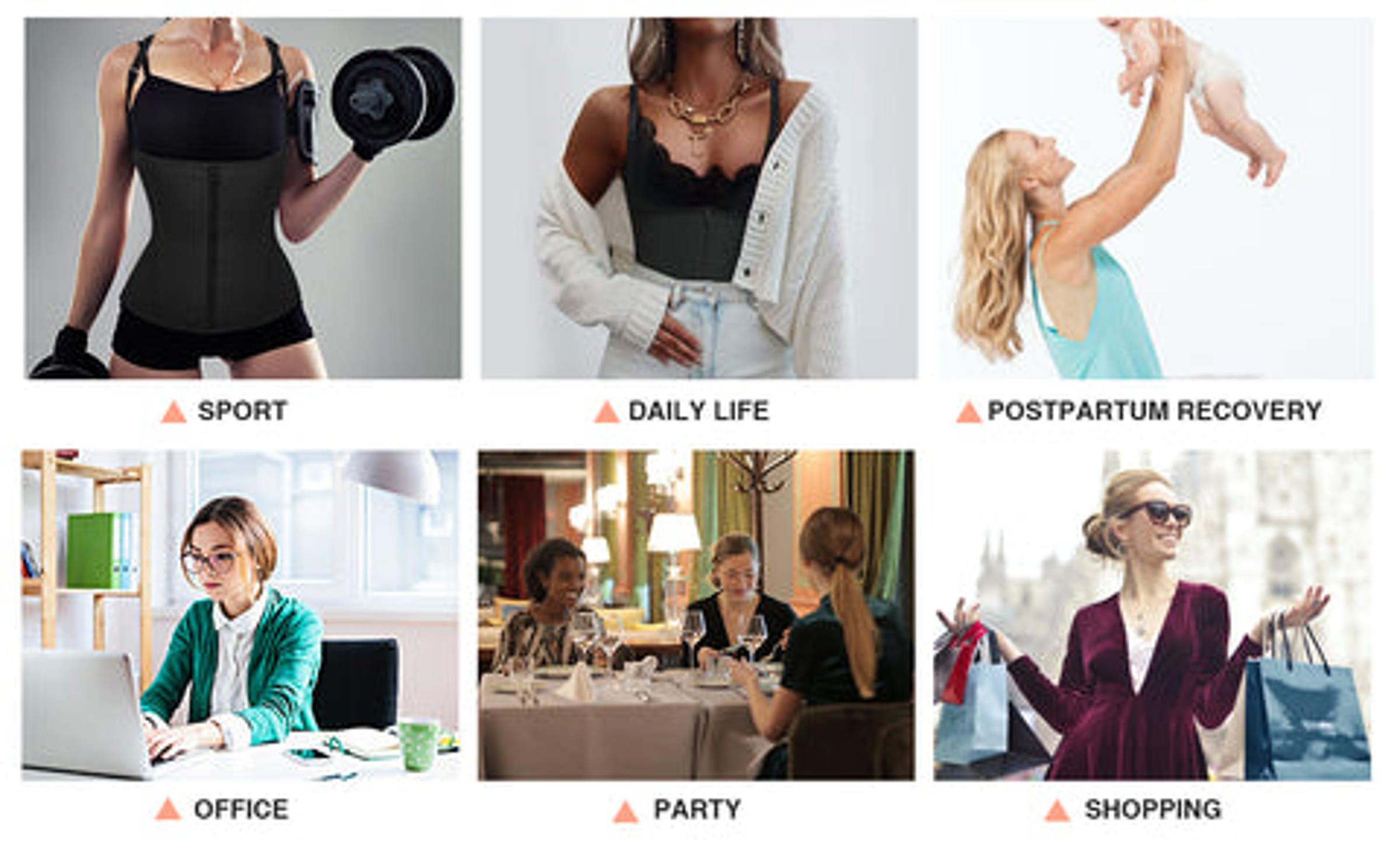 FeelinGirl Women Corset Vest Cincher Trimmer  Sport Girdle with Steel Bones Workout Shapewear with Adjustable Shoulder Strap Trainer Waist Trainer SpringStatements