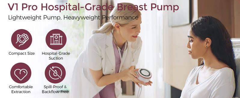 Momcozy Breast Pump V1 Pro, Hands-Free Portable Wearable Breast Pump, Upgraded Breast Pump, 3 Fine-Tuned Rhythms, 15 Levels, with Leak-Proof DoubleFit Flange, Comfort Red