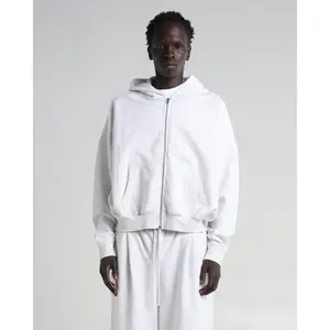 Cropped Double Zip Hoodie