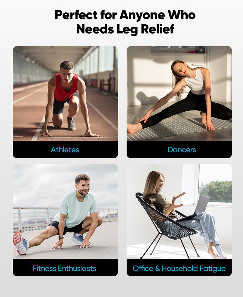 FIT KING Leg Massager Fast Recovery System, Calf & Thigh & Foot Air Massage Boots, for Faster Circulation and Better Muscle Recovery - FSA/HSA Eligible After Exercise