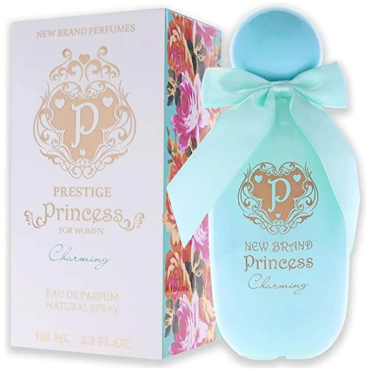 NEW Brand Prestige Princess Charming Women's EDP Perfume - 3.4oz, Spicy Floral Scent with Pepper and Ginger Notes, Warm Amber Base, New Box Packaging, Boxed Women's Fragrance, Amber Women's Fragrance, Packaged Women's Fragrance
