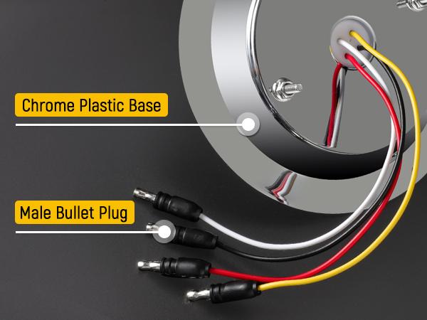 Partsam Watermelon Lights 2Pcs Dual Color Amber Blue LED Marker Turn Auxiliary Lights Prismatic Lens Chrome Base Replacement for Peterbilt Freightliner Trucks Trailers RVs Motohomes