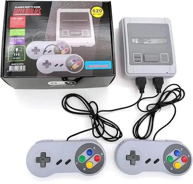 Retro Classic 620 Game Console, Retro Game Console, Classic, Retro, Adult Mini Game Console with 2 Controllers, TV AV Connector, Easter, Birthday Gift Digital Gaming Products