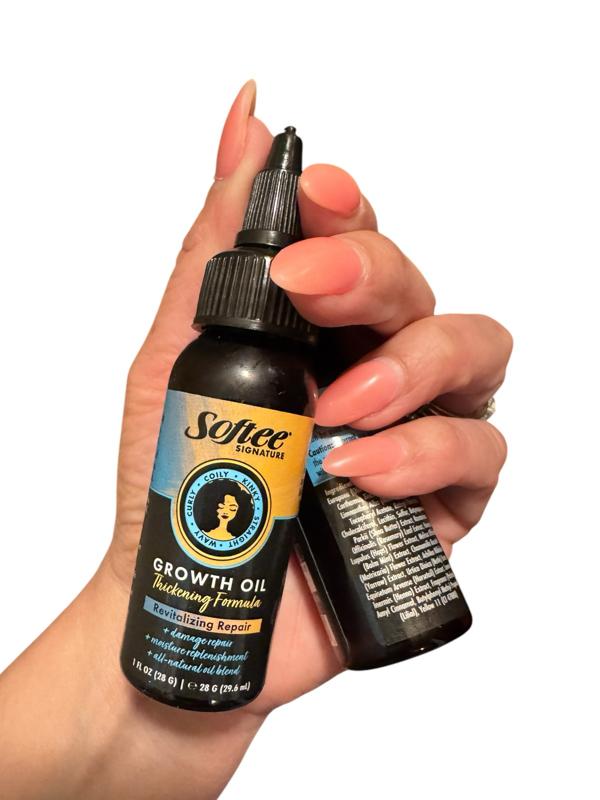 2 X Hair Growth Oil, Thickening formula, revitalizing repair, damage repair, moisture replenishment, all natural oil blend,Softee Signature Hair Health,Fl Oz (28g)