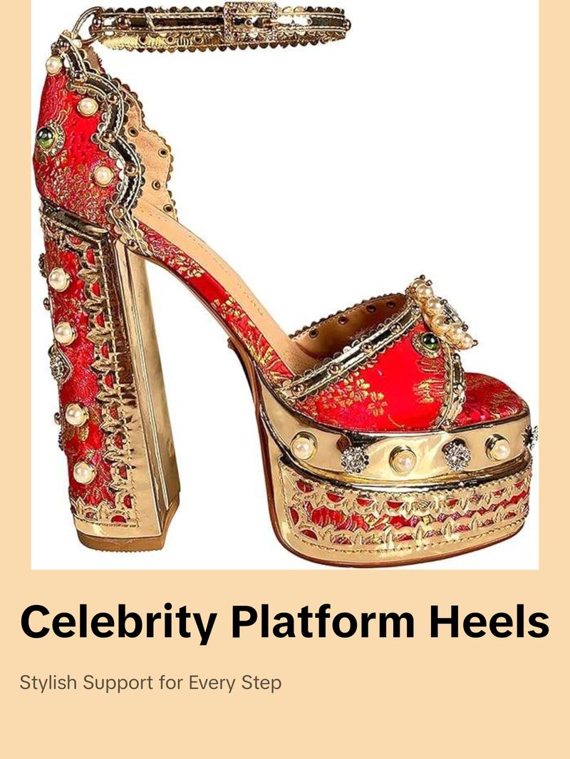Celebrity Platform Heel walk in high heel