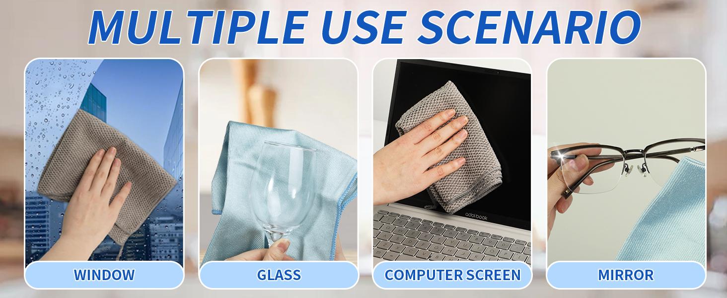 Microfiber Cleaning Cloth 10 Pack Cleaning Rags Cleaning Towels Ultra Absorbent Washing Cloth Cleaning Rags for Car Kitchen and Window Super Dish Set