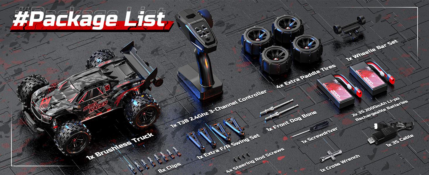 DEERC 1:14 Fast Brushless RC Car, 46+ MPH Off-Road 4WD Truck, 2*3S Lipo High-Speed RC Truggy, 7 Lighting Modes, All-Terrain for Snow, Sand & Mud DEERC 1:14 Fast Brushless RC Car, 46+ MPH Off-Road 4WD Truck, 2*3S Lipo High-Speed RC Truggy, 7 Lighting Modes, All-Terrain for Snow, Sand & Mud