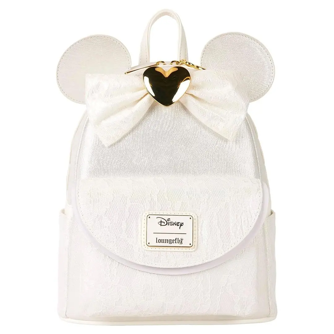 loungefly disney minnie mouse silver and pink sequin mini  display picture 2