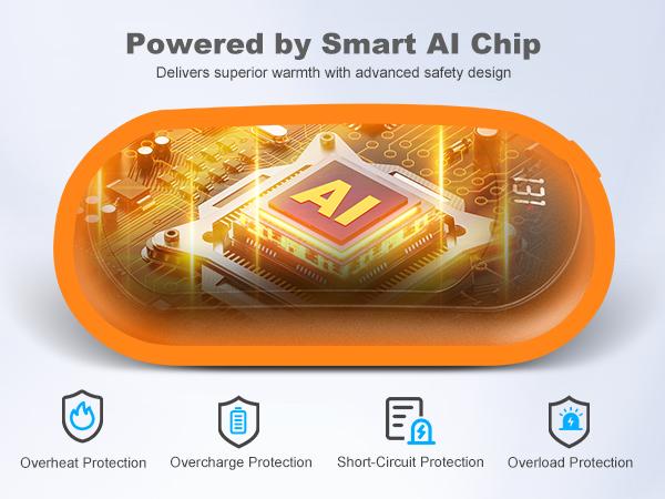 Fussion AI 2-pack rechargeable hand warmers, includes a greeting card, 6400mAh battery, 3 temperature settings, rapid heating, portable design, 10-hour battery life, suitable for outdoor activities such as skiing, hunting, golf, and camping. Fussion AI 2-pack rechargeable hand warmers, includes a greeting card, 6400mAh battery, 3 temperature settings, rapid heating, portable design, 10-hour battery life, suitable for outdoor activities such as skiing, hunting, golf, and camping.