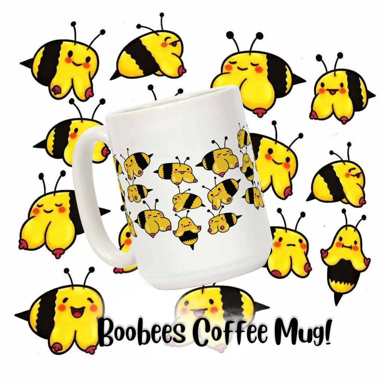 Boobees Coffee Mug with Adorable Bee Design Perfect for Coffee Lovers and Bee Enthusiasts Unique Gift Idea