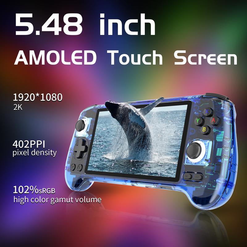 ANBERNIC RG556 Handheld Game Console Unisoc T820 Android 13 5.48 inch AMOLED Screen 5500mAh WIFI Bluetooth Retro Video Players RG556 The Best Gift