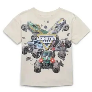 Gildan Youth & Adult Monster Jam Graphic T-Shirt, Soft Cotton Short Sleeve Crewneck Tee, Casual Monster Truck Fan Wear, Made In USA