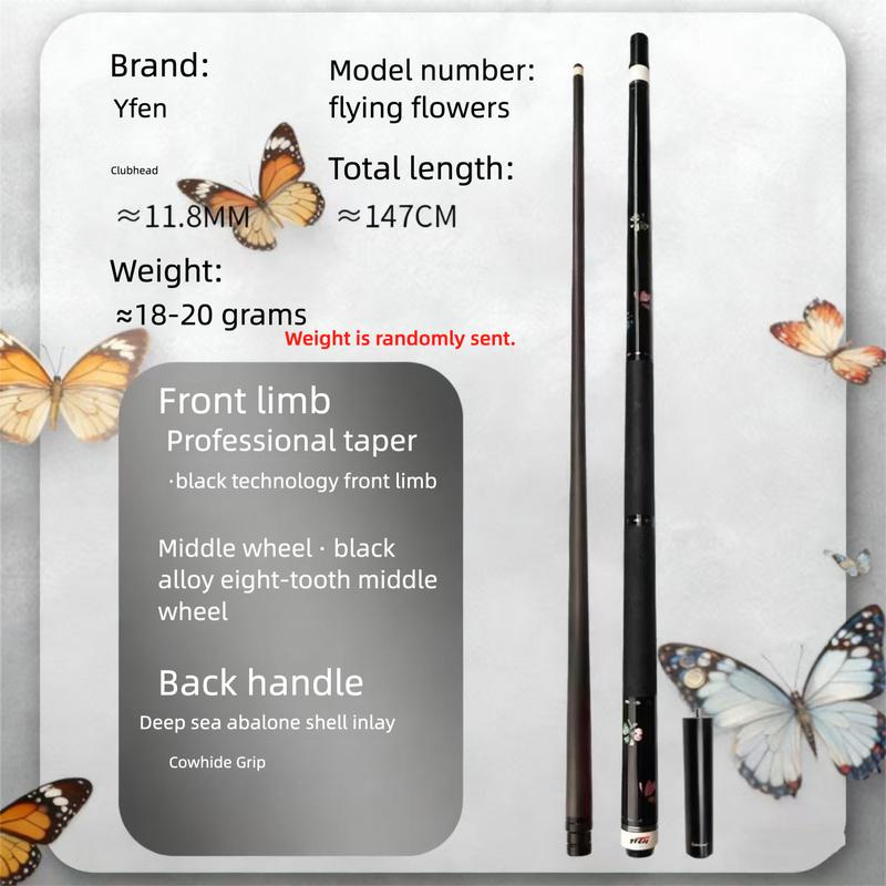 YFEN Professional Carbon Fiber Pool Cue Stick Set 11.8mm Low Deflection Durable with Extension Tip,Adjustable Breathable Billiard Glove,Premium Pool Cue Chalk, Cloth Case for Enhanced Precision