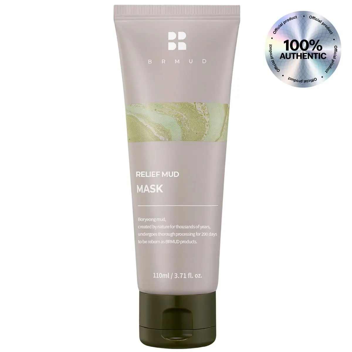 BRMUD Celeb's Choice Mask | Relief Mud Mask | Moisturizing Pore Cleanser Korean Mask w/ 91.8% Nature-Derived Ingredients | Gentle K Beauty Wash Off Body Mud Mask (3.72 fl oz)
