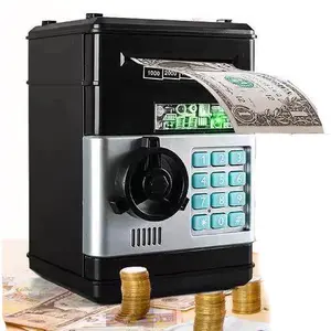 Piggy Bank Cash Coin Can, ATM Bank Electronic Coin Money Bank, Money Savings Box, Mini ATM Coin Bank Toys Gifts for Boys Girls