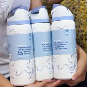 OW(Blue Ribbon),32oz/945ml Large Capacity Leak-Proof SportsWater Bottle-100% leak-proof-Can maintain8-12 hours of heat and ice-Can hold both hot and cold water - suitable for sports, cycling, office, home, car, Camping and Trips- Drinkware Beach Beverage