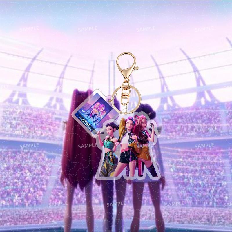 Cartoon Korean Pop Demon Hunters Tiger Huntrix Saja Boys Anime Pendant Keychains Holder Car Key Ring Mobile Phone Bag Hanging Cute Kawaii