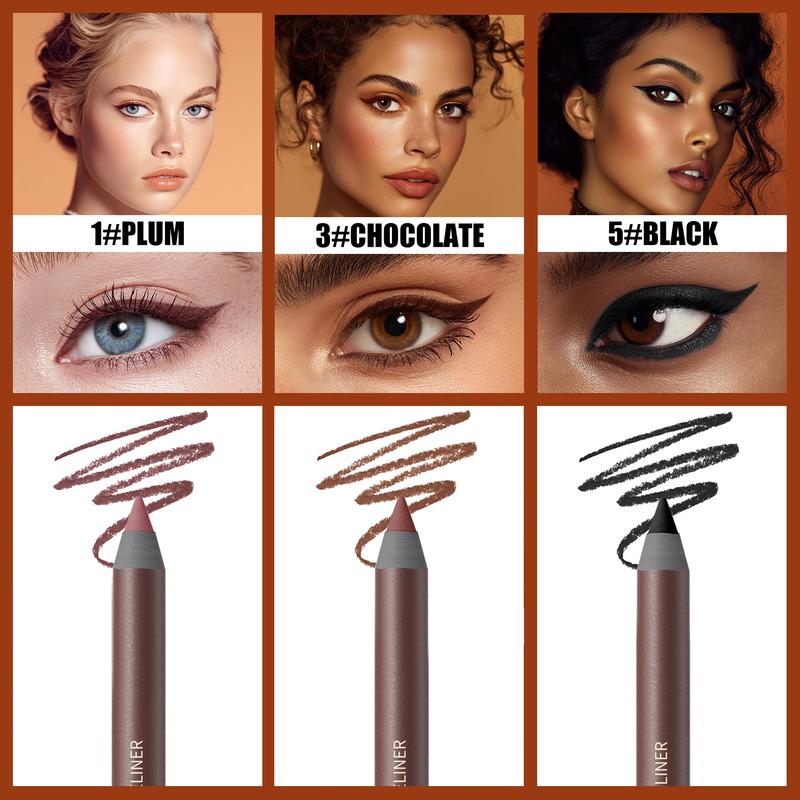 Waterproof Eyeliner Pencil - Long-lasting, Sweat-proof, Smudge-proof & Transfer-resistant - Cream Mousse Texture - Intensifies Eye Color - Doesn't Easily Flake or Clump