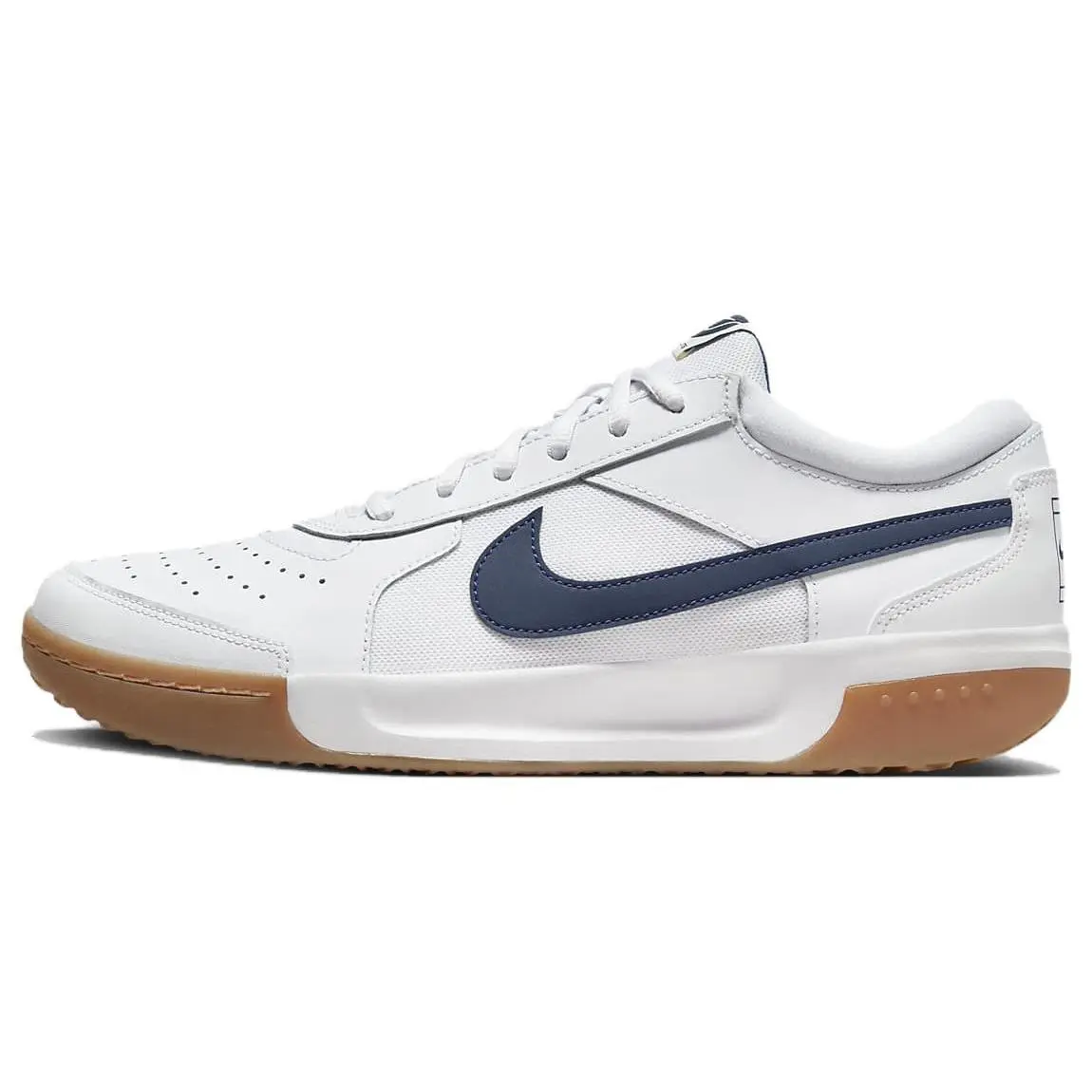 Nike Court Lite 3 Zoom Men's Low-Top Athletic Tennis Shoes - Casual, Sports Training, Lightweight Breathable with Cushioning, Traction (White and Blue), Casual Tennis Shoes