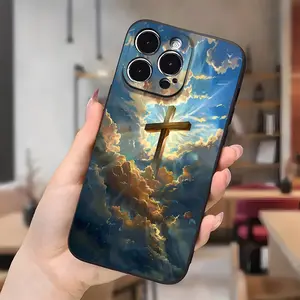 Heaven Cross Saint Christian Phone case for iPhone17/16/15/14/13/12/11 pro max plus SamsungA14/A15/A16/A35/S21/S22/S23/S24/S25FE PLUS ULTRABody Protection Anti-Scratch PC Smartphone Cover Gifts for Women and Men