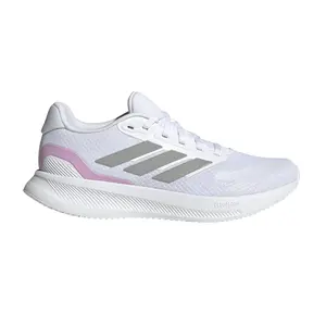 adidas Womens Runfalcon 5 Wide Running Sneakers Shoes - White