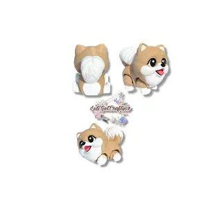 Miniature Chubby Pomeranian - 3D Printed Articulating Figurine with Realistic Appearance Ideal for Dog Lovers Perfect Gift Idea