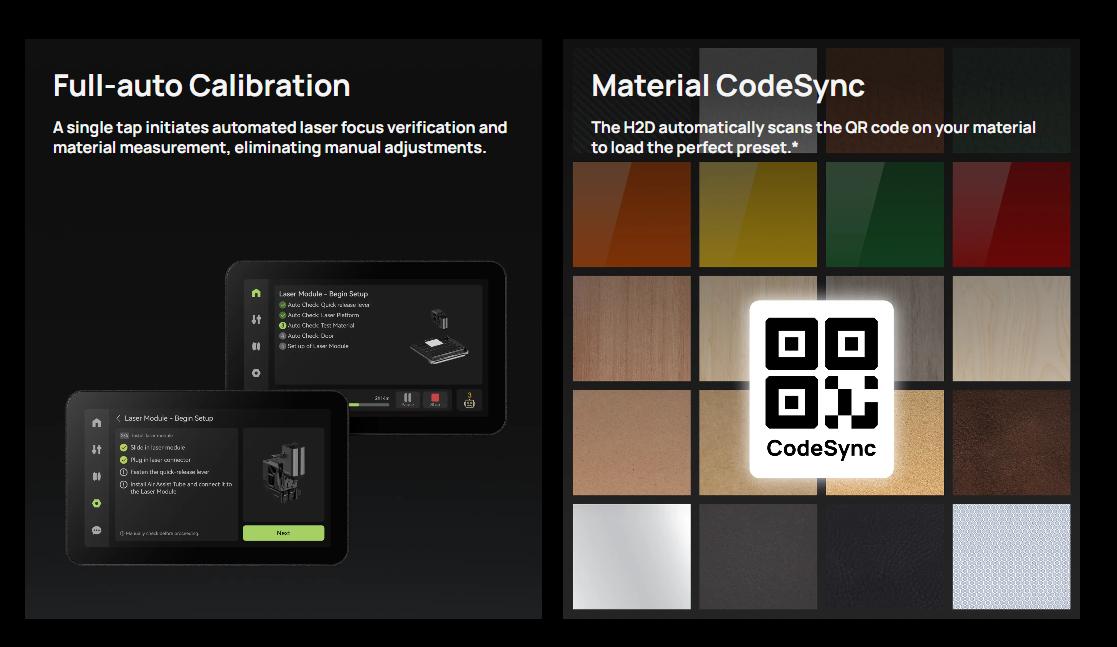 Bambu Lab H2D 3D Printer, Dual-nozzle Multi-material 3D Printing, Optional 10W/40W Laser and Cutting Module, 350*320*325 mm³ Print Volume, 5μm Resolution Optical Motion Calibration, Closed-loop Servo Extruder, 350°C Nozzle & 65°C Active Chamber Heating