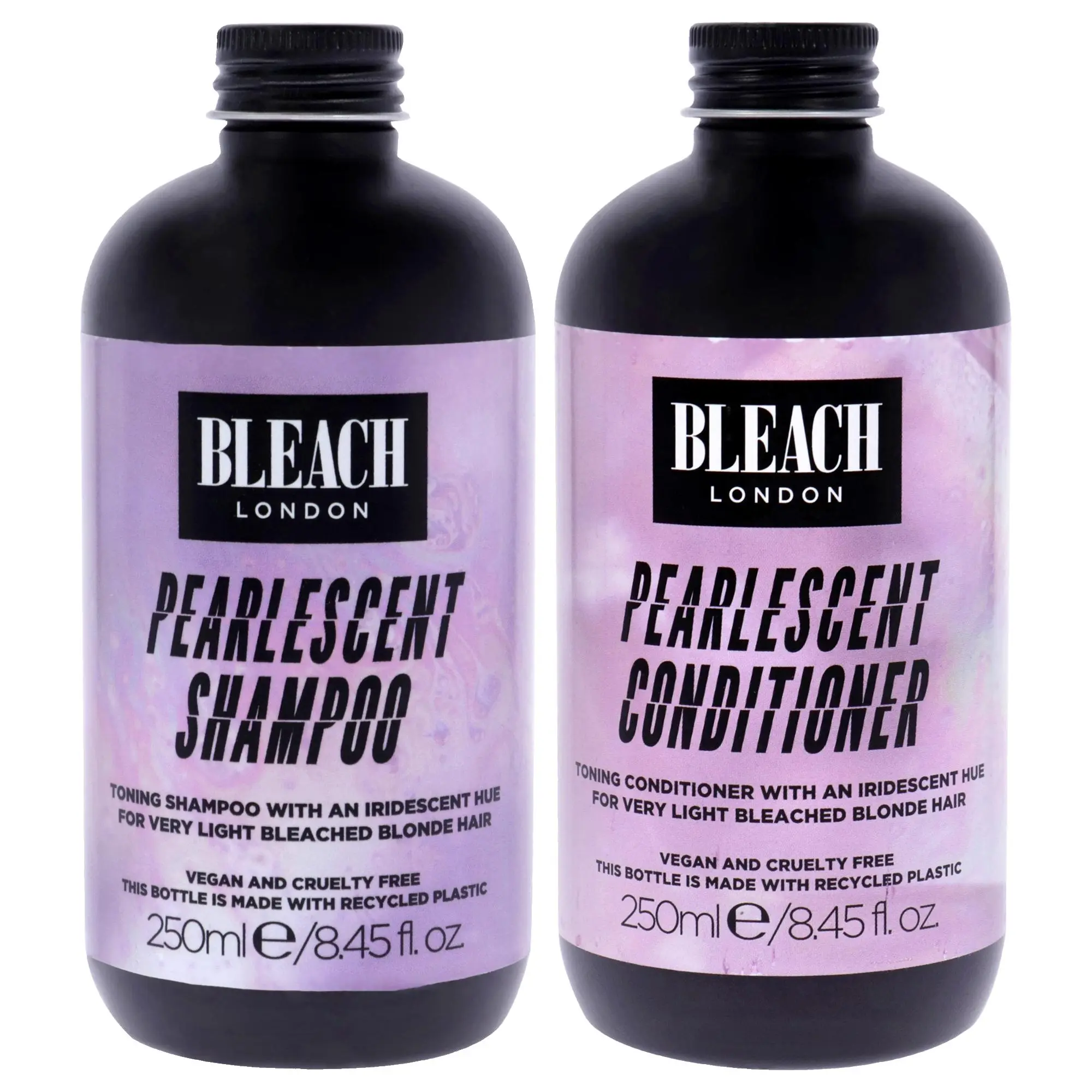 Bleach London Unisex Pearlescent Haircare Kit, 2-Pc Daily Set with 8.45oz Shampoo and 8.45oz Conditioner