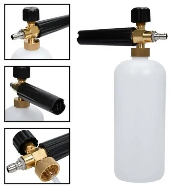1/4" Snow Foam Pressure Washer Gun Kit - Car Wash Nozzle, Soap Lance, Spray Jet Bottle, Foam Sprayer for Car Washing Supplies, Dialin Foam Level