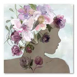 Courtside Market Flower Power Beauty I Canvas Wall Art - 24" x 24"