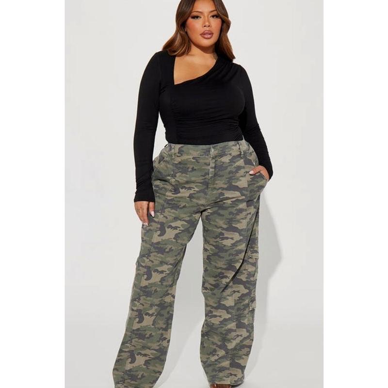 Berkely Washed Camo Cargo Pant - Olive/combo Z