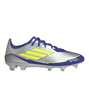 adidas Mens F50 Pro Messi Firm Ground Soccer Cleats  - Silver, Yellow