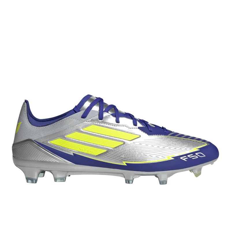 adidas Mens F50 Pro Messi Firm Ground Soccer Cleats  - Silver, Yellow