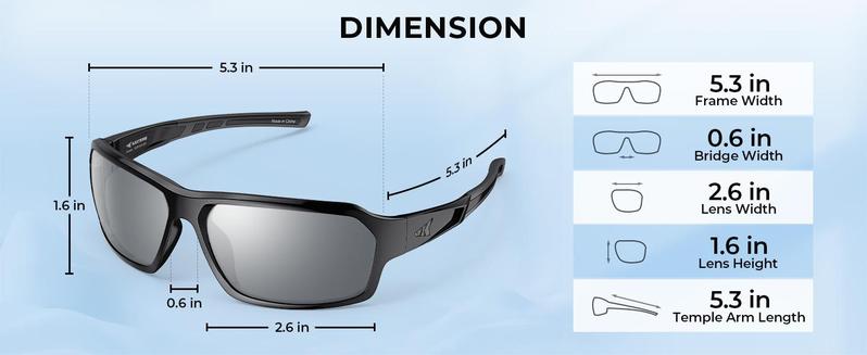 KastKing Chippewa Polarized Fishing Sunglasses UV400 Protection Full Wrap Frame Sports Cycling Sunglasses 1.0mm TAC Lenses Impact Resistant Oleophobic Coating