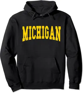 Michigan - Throwback Design - Classic Pullover Hoodie